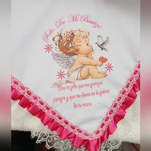 Mi Bautizo 12 Servilletas Genéricas Fuchsia/Hot Pink  15"×15"